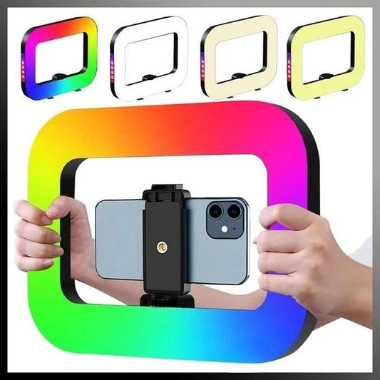 Ring Light Rectangulaire RGB 20W Rechargeable – Éclairage Professionnel pour TikTok, Reels & Streaming